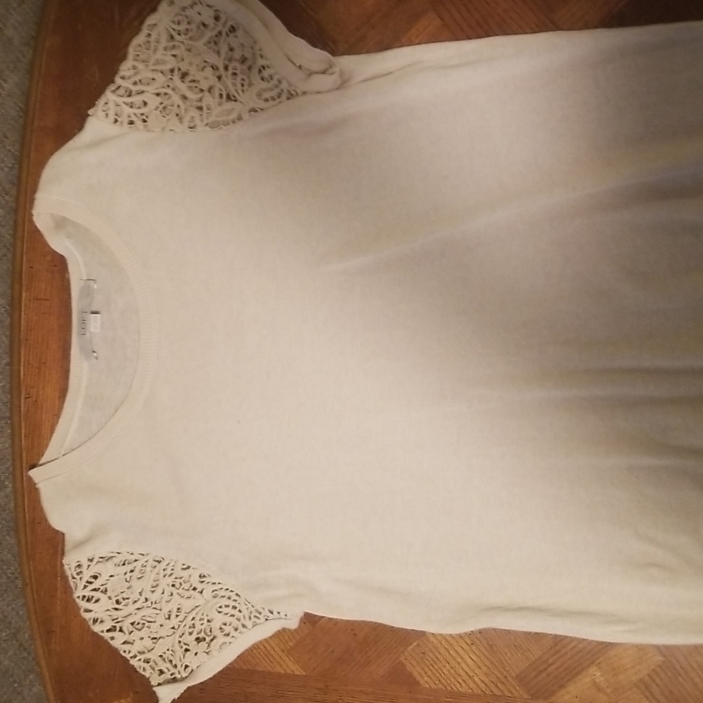 Loft top. Size Petite Large. Tan